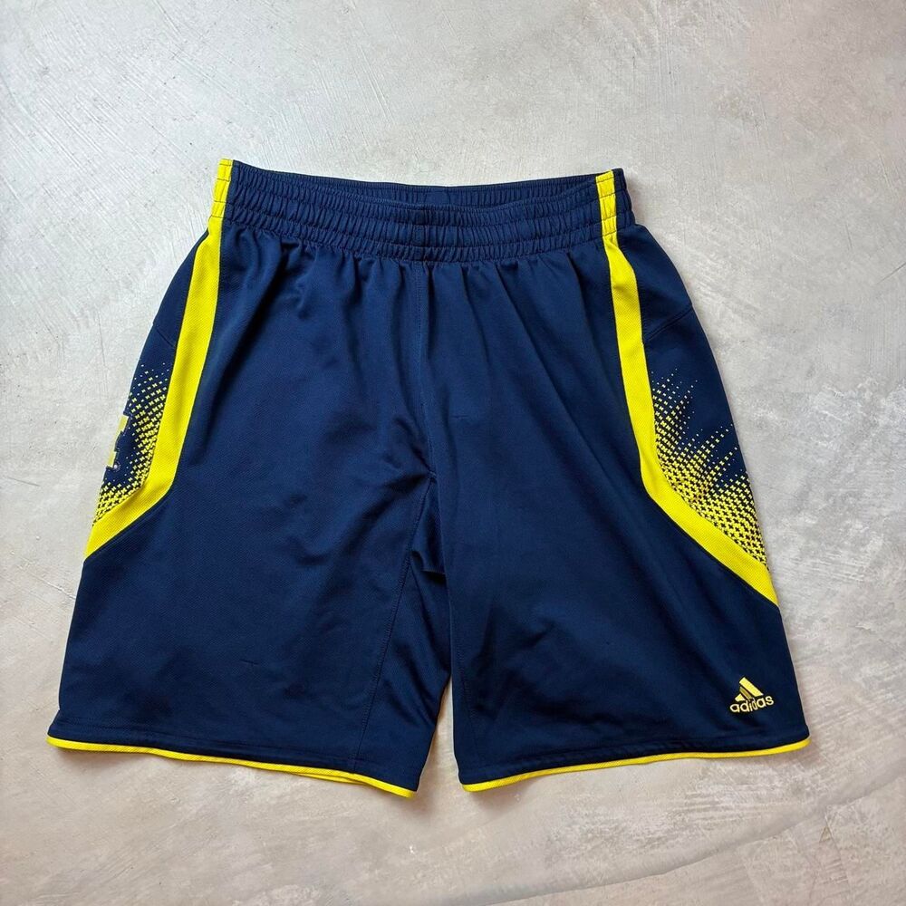 Adidas Men's Navy and Blue Shorts